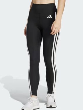adidas Black 3-Stripes High-Waist Leggings